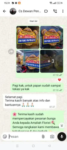 Testimonial Papan Bunga Pernikahan banjarbaru residence
